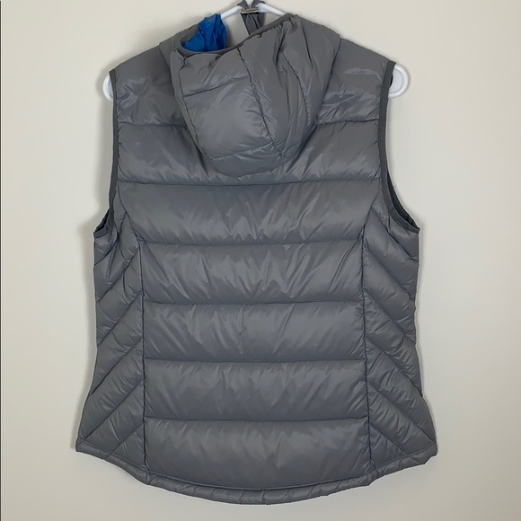 BCBGeneration Hooded Puffer Vest Grey Blue Size M - Picture 3 of 11
